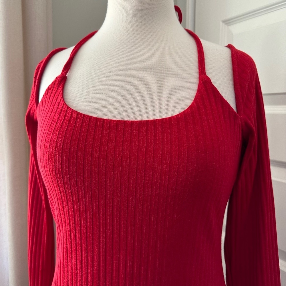 h:ours Julie Ribbed Mini Dress : Medium - Picture 5 of 8